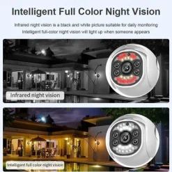 Five Lens HD 1080P/720P Wireless Speed Dome PTZ WiFi IP Camera Two-way Intercom Full Color Night Vision Motion Detection 5G Dual-band IP66 Waterproof Indoor and Outdoor Surveillance Camera