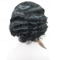 Flapper Wig 1920's Flapper Hairstyles Wig for Women Finger Wave Retro Style Short Synthetic Wig Cosplay Halloween Wigs