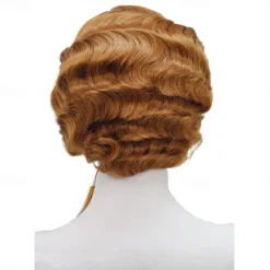 Flapper Wig 1920's Flapper Hairstyles Wig for Women Finger Wave Retro Style Short Synthetic Wig Cosplay Halloween Wigs