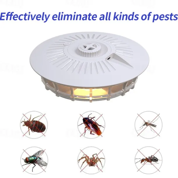 Flea Traps for Inside Your Home, Flea Light Trap for Indoor Flea Infestation, Flea Lamp Catcher Killer For Insect Bedbug Moth Mosquito Fly Ant Cockroach