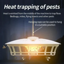 Flea Traps for Inside Your Home, Flea Light Trap for Indoor Flea Infestation, Flea Lamp Catcher Killer For Insect Bedbug Moth Mosquito Fly Ant Cockroach