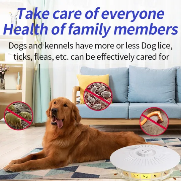 Flea Traps for Inside Your Home, Flea Light Trap for Indoor Flea Infestation, Flea Lamp Catcher Killer For Insect Bedbug Moth Mosquito Fly Ant Cockroach