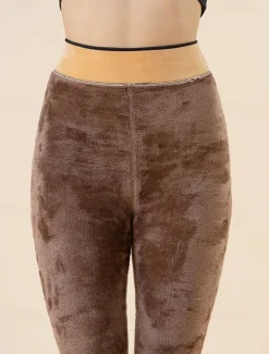 Fleece-Lined Thermal Tights for Women | High-Waist Winter Leggings | Warm, Stretchy, and Opaque for Cold Weather