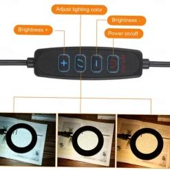 Flexible Clamp-on Table Lamp with 8x Magnifier Glass Swing Arm Dimmable Illuminated Magnifier LEDs Desk Light 3 Color Modes Lamp