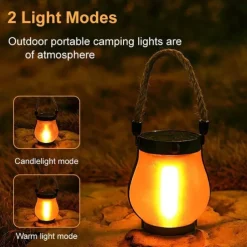 Flickering Flame Solar Lanterns, Dancing Flame Solar Lantern Outdoor Lights, Automatic Light Sensor, Waterproof Hanging Lantern for Pathway Yard Patio Porch Garden Decor