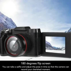 Flip Screen Selfie Digital Camera Digital Zoom Video Camera Point and Shoot Camera Compact Digital Camera for Vlogging