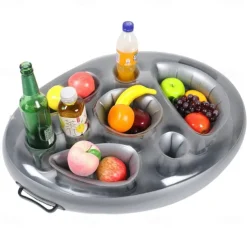 Floating Drink Holder for Pool, Floating Cabana Bar, Hot Tub Drink Holder for Adults, Inflatable Pool Accessories