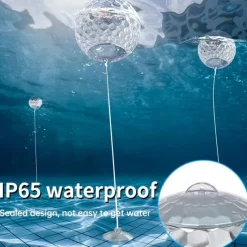 Floating Pool Lights Solar Pool Lights with RGB Color Changing Waterproof Pool Lights that Float for Swimming Pool at Night Hangable LED Disco Glow Ball Lights for Pond Garden Backyard