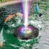 Floating Solar Bird Bath Water Fountain Lights Garden Waterfall Fountain Pond Solar Panel Powered Water Pump Garden Decoration