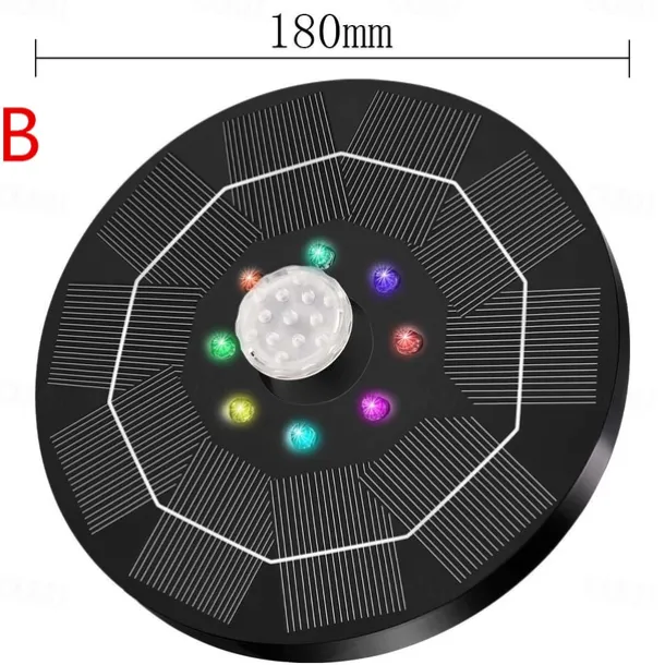 Floating Solar Bird Bath Water Fountain Lights Garden Waterfall Fountain Pond Solar Panel Powered Water Pump Garden Decoration