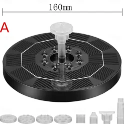 Floating Solar Bird Bath Water Fountain Lights Garden Waterfall Fountain Pond Solar Panel Powered Water Pump Garden Decoration