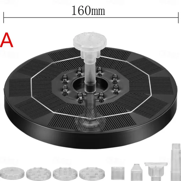 Floating Solar Bird Bath Water Fountain Lights Garden Waterfall Fountain Pond Solar Panel Powered Water Pump Garden Decoration