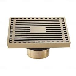 Floor Drain Solid Brass Block Hair Floor Register 1pc - Bathroom 10cm*10cm