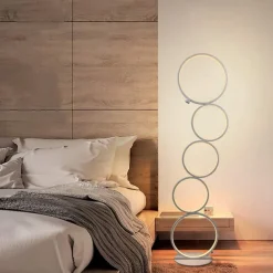 Floor Lamp Ambient Lamps / Decorative Modern Contemporary / Nordic Style LED power supply For Bedroom / Study Room / Office Aluminum 85-265V Black / White