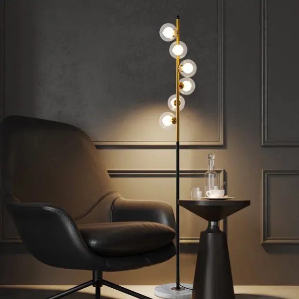 Floor Lamps Modern Glass Marble Lighting Floor Standing Floor Lamp Living Room Bedroom Study Room Lighting 110-240V