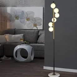 Floor Lamps Modern Glass Marble Lighting Floor Standing Floor Lamp Living Room Bedroom Study Room Lighting 110-240V