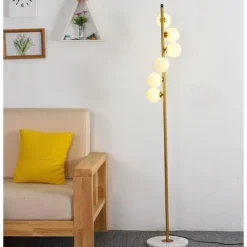 Floor Lamps Modern Glass Marble Lighting Floor Standing Floor Lamp Living Room Bedroom Study Room Lighting 110-240V