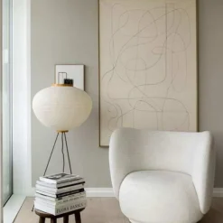 Floor Lamps Modern Rice Paper Floor Lamp Tripod Iron Black Floor Lights Led Lamp for Living Room Study Bedroom Corner Stand Lights 110-240V