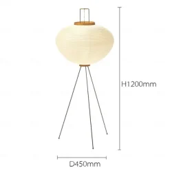 Floor Lamps Modern Rice Paper Floor Lamp Tripod Iron Black Floor Lights Led Lamp for Living Room Study Bedroom Corner Stand Lights 110-240V