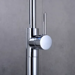 Floor Mount Standing Bathtub Faucet, 360° Swivel Freestanding Tub Filler Mixer Tap Brass Spout High Flow Shower Faucets