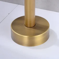 Floor Mount Standing Bathtub Faucet, 360° Swivel Freestanding Tub Filler Mixer Tap Brass Spout High Flow Shower Faucets