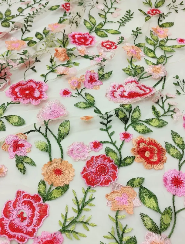 Floral Lace A-Line Embroidered Dress Beach Wedding Formal Mother of the Bride Elegant Vintage V Neck Ankle Length Tulle Short Sleeve with Appliques Flower