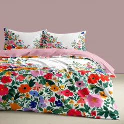 Floral Pattern Duvet Cover Set Set Soft 3-Piece Luxury Cotton Bedding Set Home Decor Gift King Queen Duvet Cover