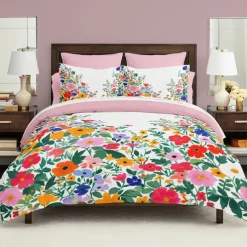 Floral Pattern Duvet Cover Set Set Soft 3-Piece Luxury Cotton Bedding Set Home Decor Gift King Queen Duvet Cover