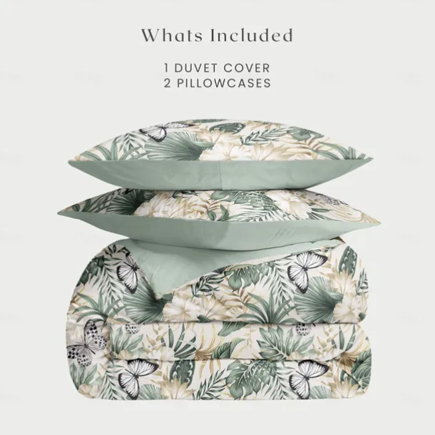 Floral Pattern Duvet Cover Full Size Bedding Set Bed Sets Quilt Cover Soft Lightweight Comforter Cover with 2 Pillowcases for Summer Spring