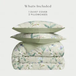 Floral Romantic Duvet Cover Full Size Bedding Set Bed Sets Quilt Cover Soft Lightweight Comforter Cover with 2 Pillowcases for Summer Spring