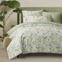 Floral Romantic Duvet Cover Full Size Bedding Set Bed Sets Quilt Cover Soft Lightweight Comforter Cover with 2 Pillowcases for Summer Spring