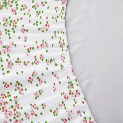 Floral Spring Fitted Sheet Set Ultra Soft Breathable 100% Cotton Silky Bed Sheets Deep Pocket Bedding Sheets 3 Piece Queen King Size