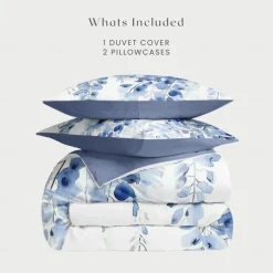 Floral Tropical Series Duvet Cover 3-Piece Set 100% Cotton or Polyester Perfect for Mother's Day Gift Super Soft Skin Friendly Long Lasting