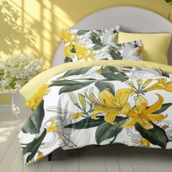 Floral Tropical Series Duvet Cover 3-Piece Set 100% Cotton or Polyester Super Soft Skin Friendly Long Lasting