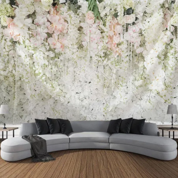 Floral Wall Tapestry Art Decor Wall Hanging Wedding Backdrop Curtain Home Bedroom Living Room Decoration