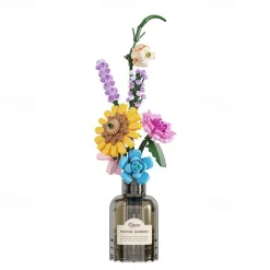 Flower Building Bouquet Set Flower Building Toys Building Blocks Flower Brick Toys Creative Project for Home Room Decor Christmas Birthday Gifts