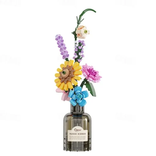Flower Building Bouquet Set Flower Building Toys Building Blocks Flower Brick Toys Creative Project for Home Room Decor Christmas Birthday Gifts