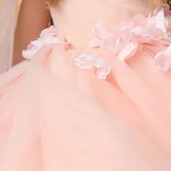 Flower Girl Dress Girls' First Communion Dress Party Dress Performance Wedding Party Princess Sweet Mesh Solid Color Sleeveless Off Shoulder White Pink kids