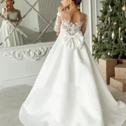 Flower Girl Dress Girls' First Communion Dress Party Dress Performance Wedding Party Princess Sweet Mesh Solid Color Sleeveless Crew Neck White kids