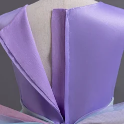 Flower Girl Dress Kid's Girls' Princess Dress Performance Wedding Party Elegant Beautiful Sequins Mesh Rainbow Sleeveless Crew Neck Pink Blue 4 years+