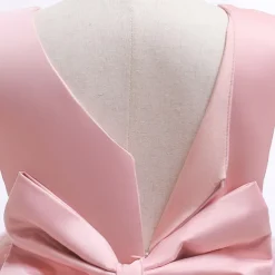 Flower Girl Dress Kid's Girls' Princess Dress Performance Wedding Party Elegant Beautiful Mesh Solid Color Sleeveless Crew Neck Light Pink Grey 4 years+