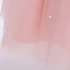 Flower Girl Dress Kid's Girls' Princess Dress Performance Wedding Party Elegant Beautiful Mesh Solid Color Sleeveless Crew Neck Light Pink Grey 4 years+