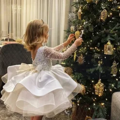 Flower Girl's Dress Kids Girls' Party Dress Solid Color Sleeveless Performance Mesh Princess Sweet Mesh Mid-Calf Sheath Dress Tulle Dress Summer Spring Fall 2-12 Years White Yellow Pink