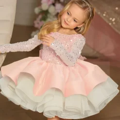 Flower Girl's Dress Kids Girls' Party Dress Solid Color Sleeveless Performance Mesh Princess Sweet Mesh Mid-Calf Sheath Dress Tulle Dress Summer Spring Fall 2-12 Years White Yellow Pink