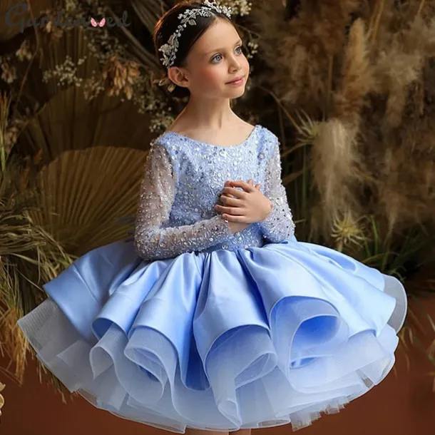 Flower Girl's Dress Kids Girls' Party Dress Solid Color Sleeveless Performance Mesh Princess Sweet Mesh Mid-Calf Sheath Dress Tulle Dress Summer Spring Fall 2-12 Years White Yellow Pink