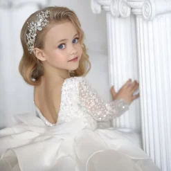 Flower Girl's Dress Kids Girls' Party Dress Solid Color Sleeveless Performance Mesh Princess Sweet Mesh Mid-Calf Sheath Dress Tulle Dress Summer Spring Fall 2-12 Years White Yellow Pink