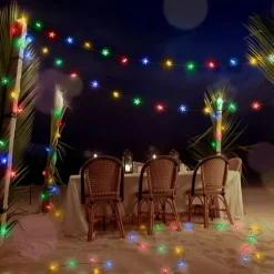 Flower Solar Fairy Lights Sakura Outdoor Waterproof Garden Lights Camping Novelty Courtyard String Lights For Christmas Cafe Garden Backyard Balcony Porch Decoration