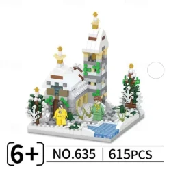 Flower Treehouse Micro Mini Blocks Building Sets for Adults Tree and Plants Christmas Atmosphere Modle Kit Creative DIY Gift for Kids