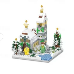 Flower Treehouse Micro Mini Blocks Building Sets for Adults Tree and Plants Christmas Atmosphere Modle Kit Creative DIY Gift for Kids