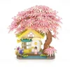 Flower Treehouse Micro Mini Blocks Building Sets for Adults Tree and Plants Christmas Atmosphere Modle Kit Creative DIY Gift for Kids